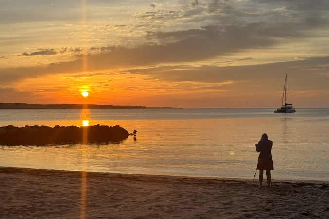 Laura Joy captured snapping the sunrise on June 13, 2026